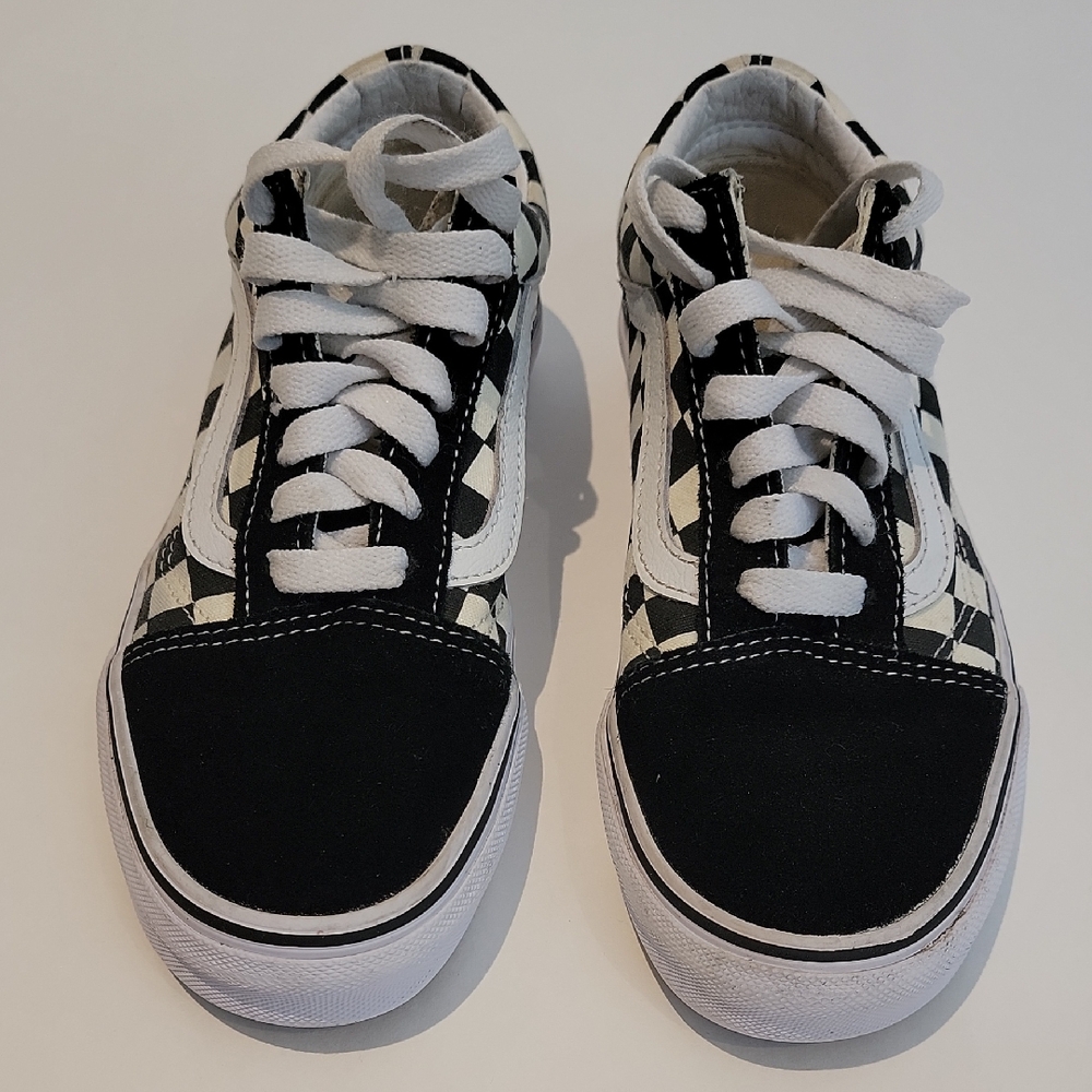 Vans Black and White Old Skool Checkered Sneakers Sz: 5.5